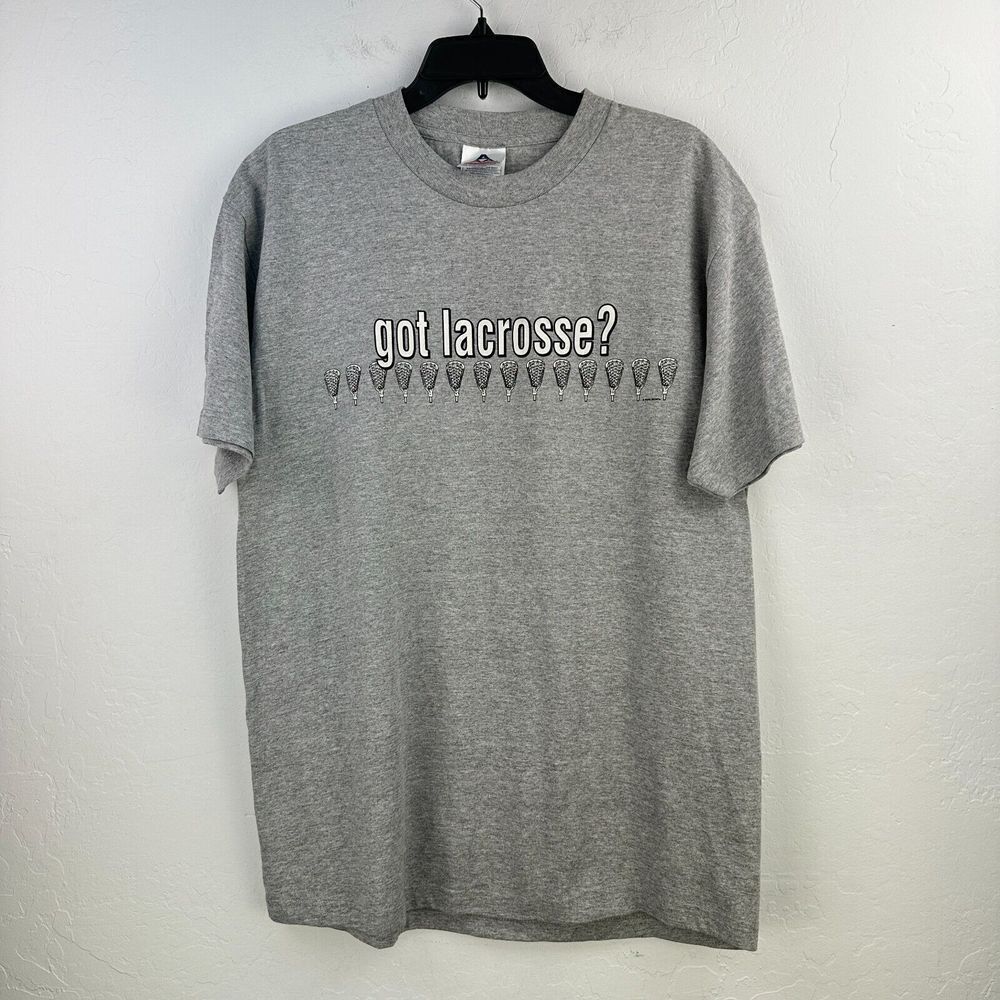Vintage Got Lacrosse Tshirt Mens L Gray Heather Alstyle Sport Blokecore‎ Y2K